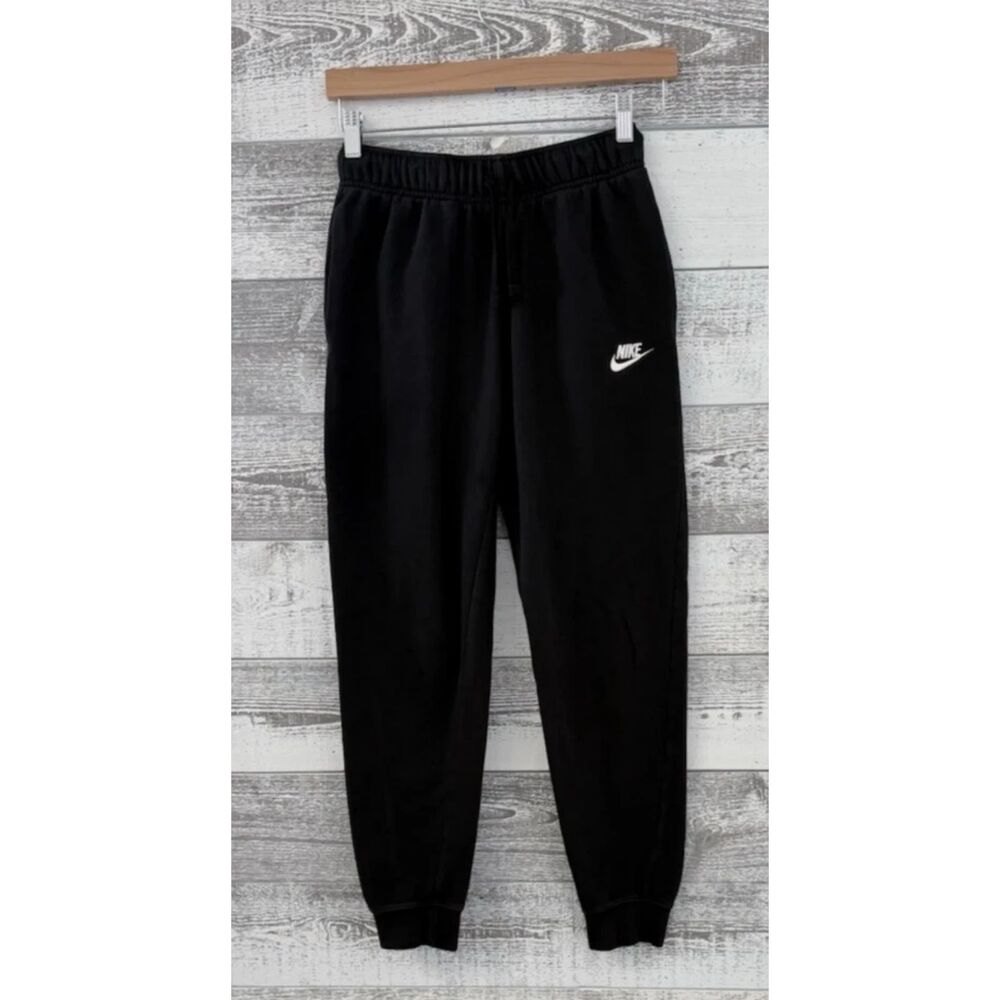Nike Fleece Joggers Black Fleece Sweatpants Men's XS Embroidered Logo Pockets